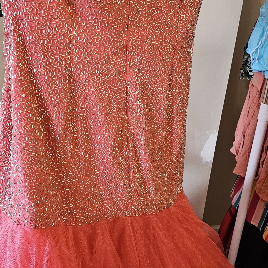 Sherri Hill Vibrant Coral Gown